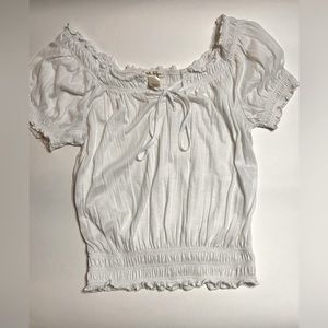 Puff Sleeve Peasant Top